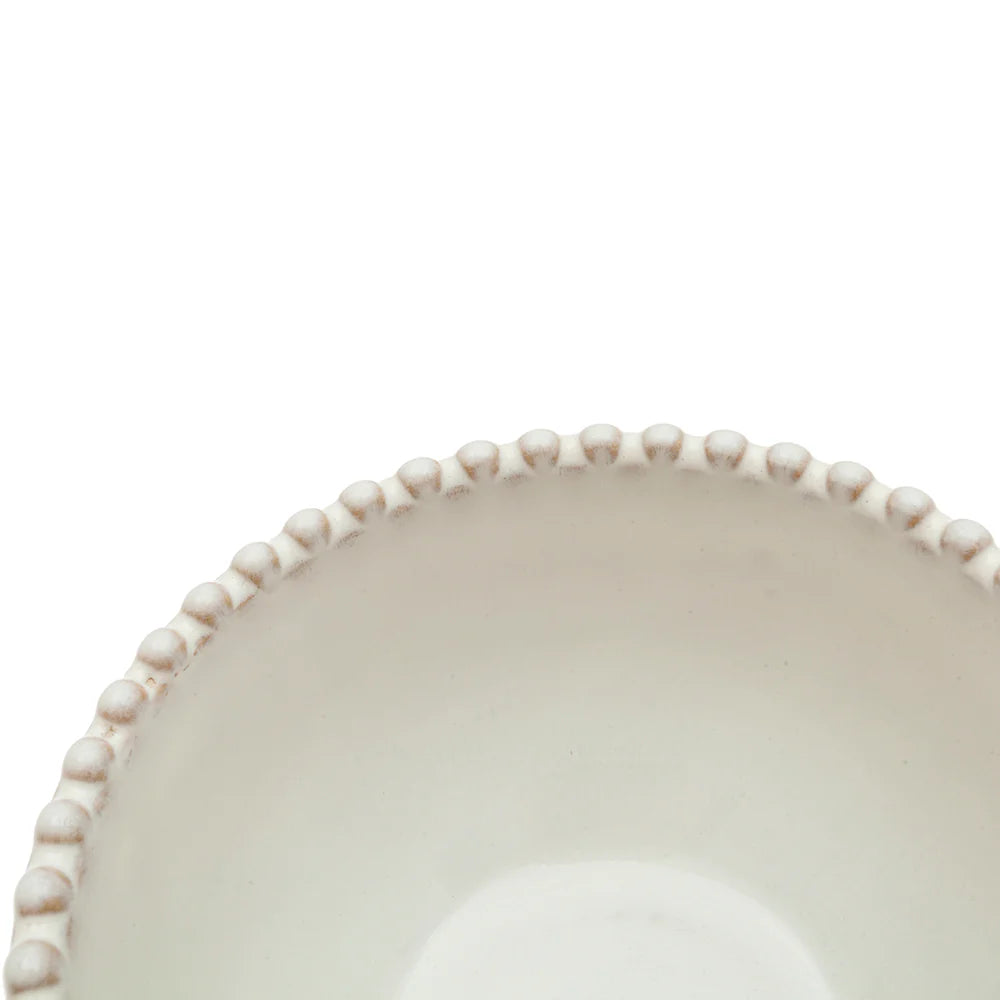 Bol gres esmaltado blanco