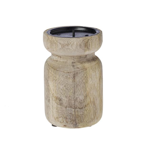 Portavelas de madera