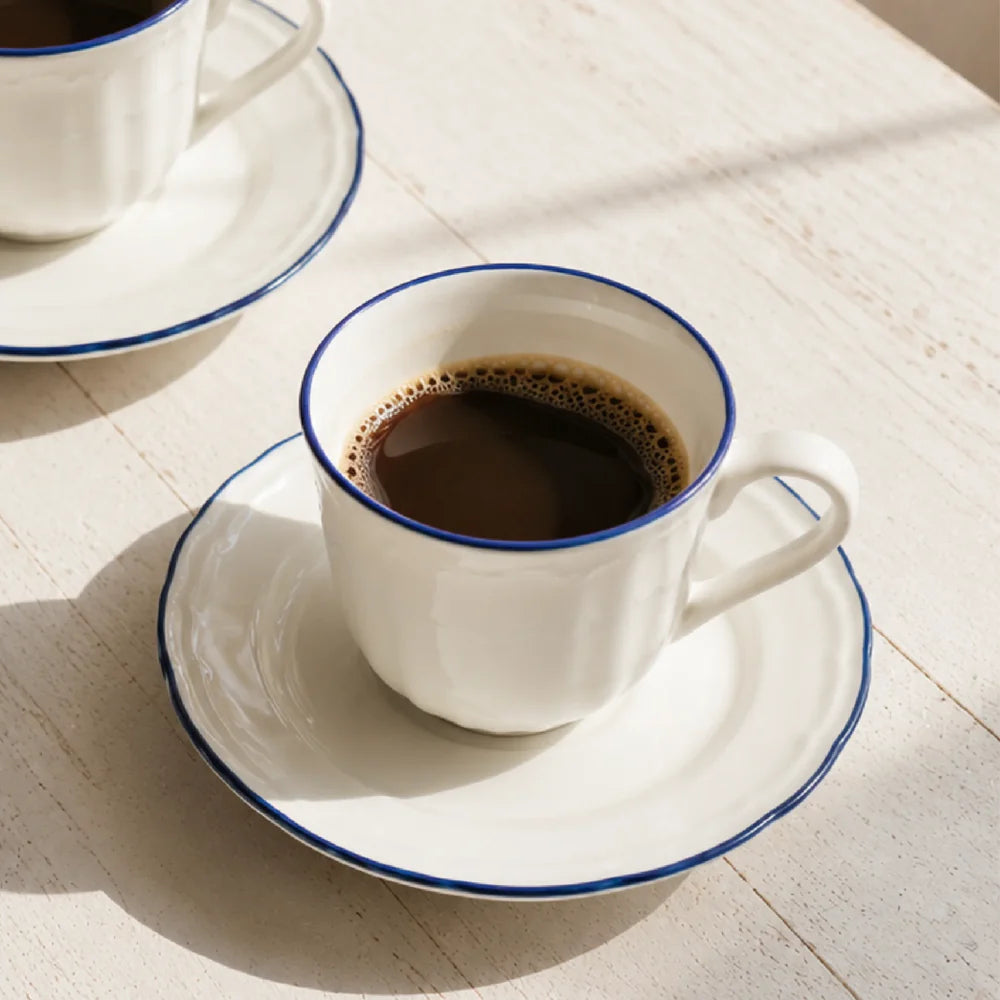 Taza set plato porcelana