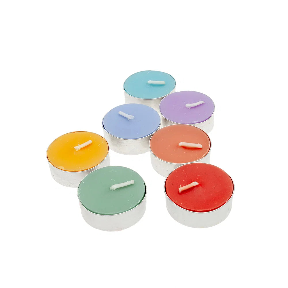 Velas de té parafina 7 chakras