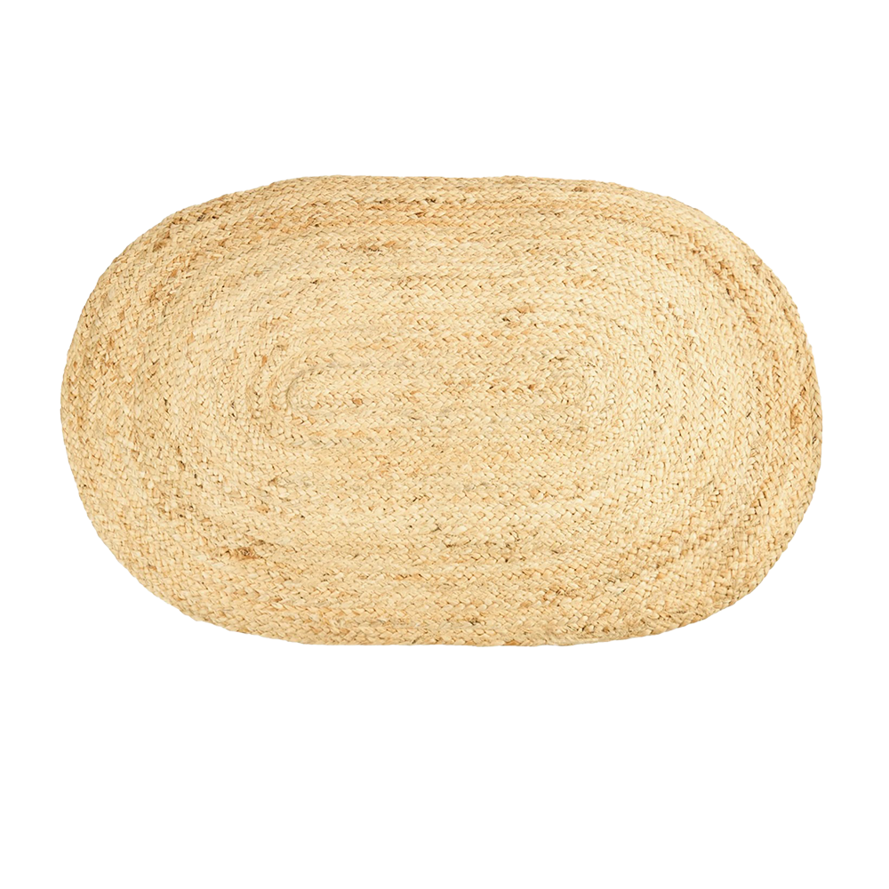 Alfombra ovalada de yute 1