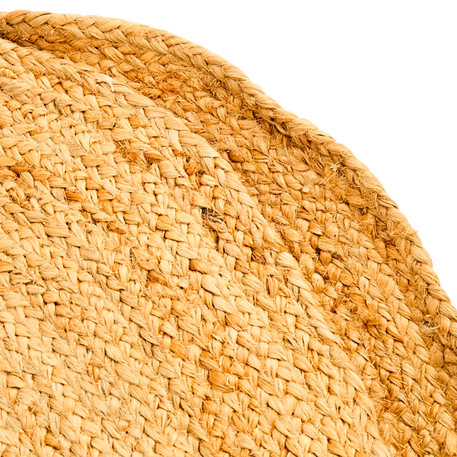 Alfombra ovalada de yute detalle