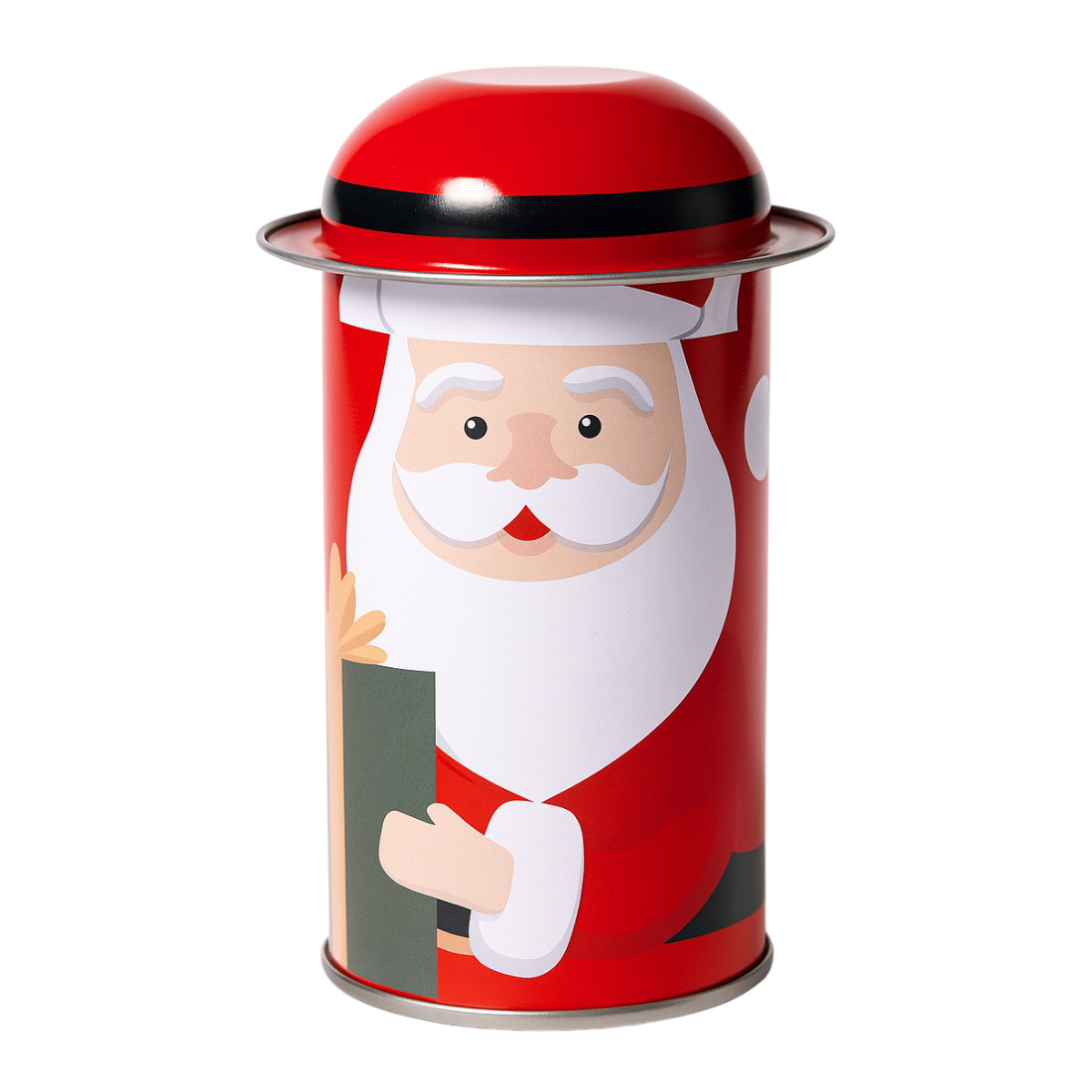 Caja de metal de Navidad Papa Noel