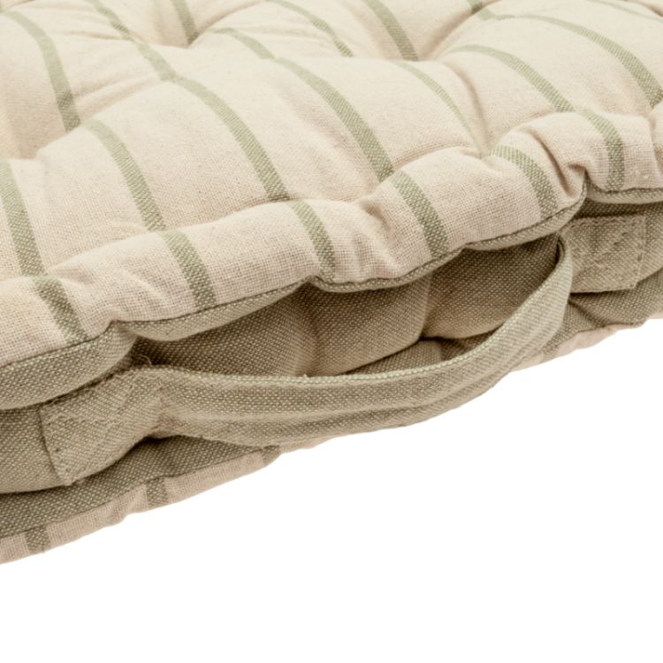 Cojín de algodón con asa detalle