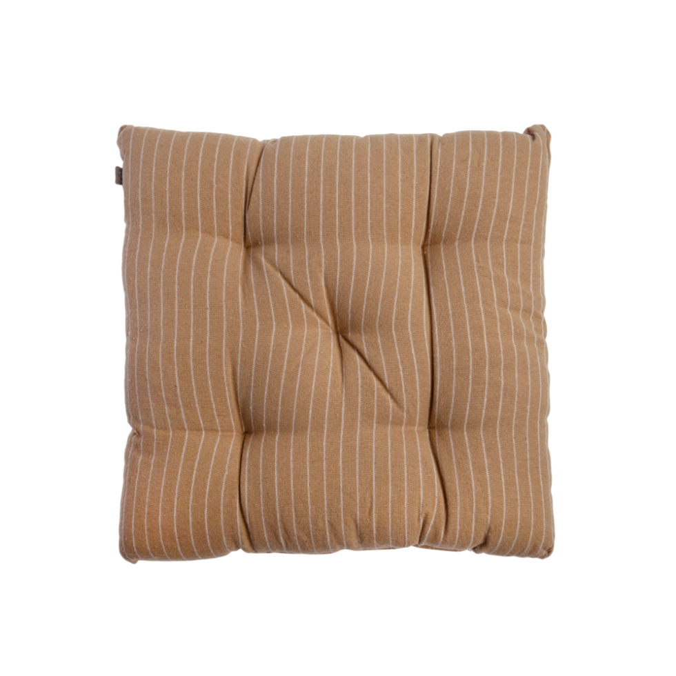 Cojín de silla con rayas marrón