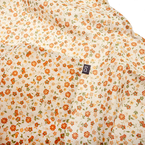 Delantal cocina ajustable flores detalle