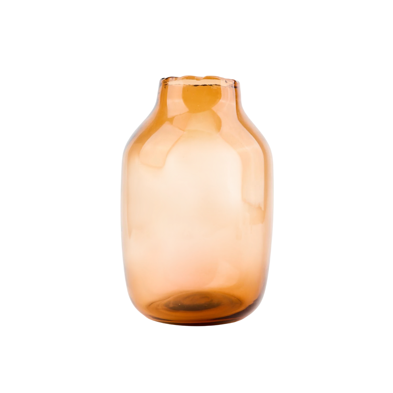 Jarrón de cristal marrón 1