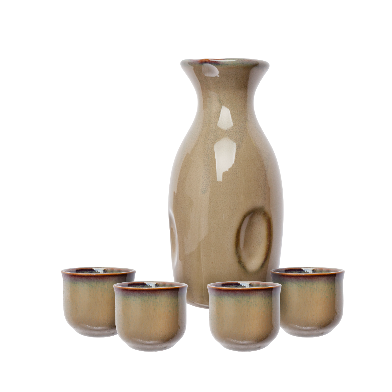 Juego de sake de 5 piezas de gres 1