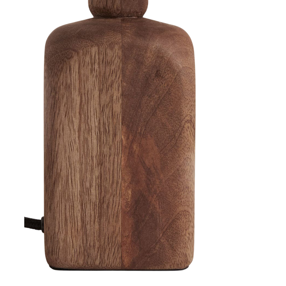 Lámpara de mesa de madera detalle 2