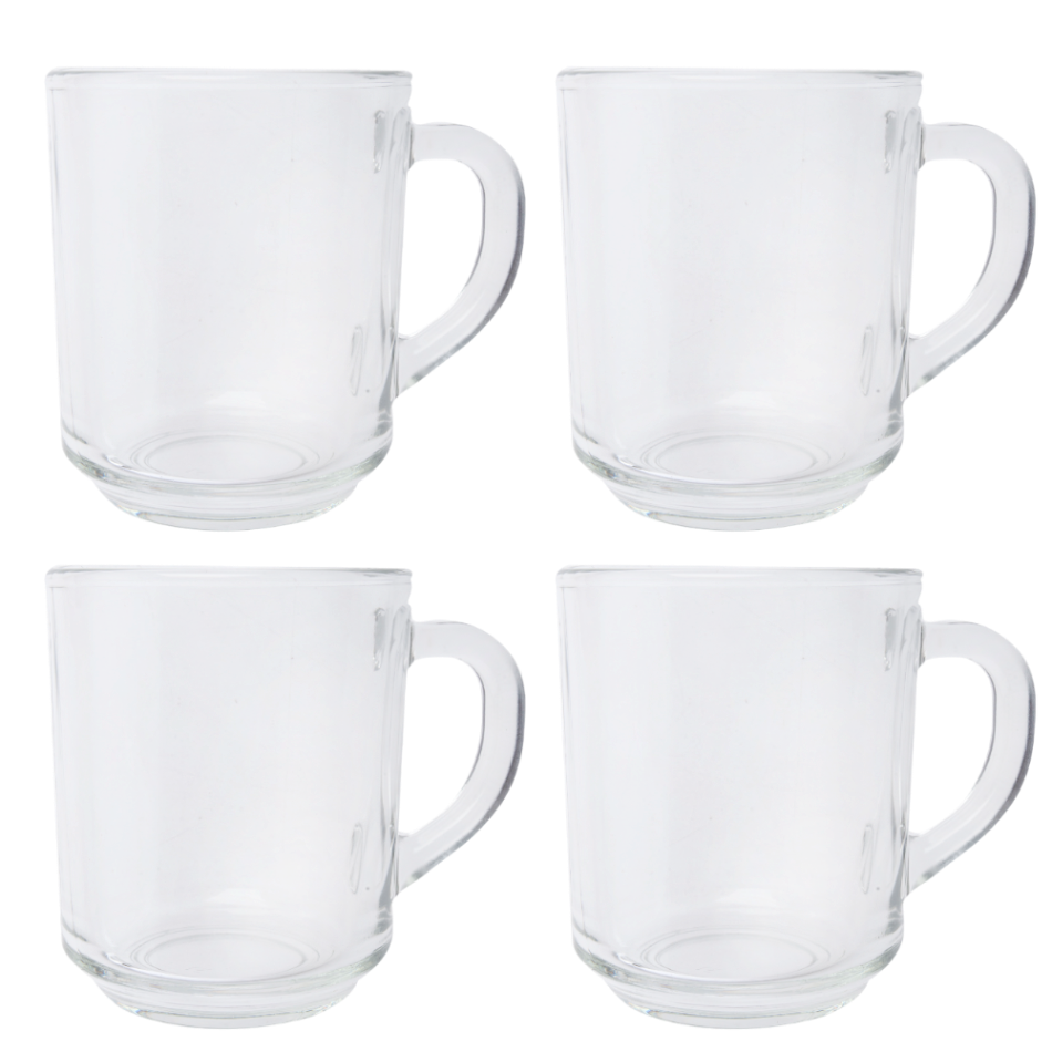 Pack 4 tazas cristal