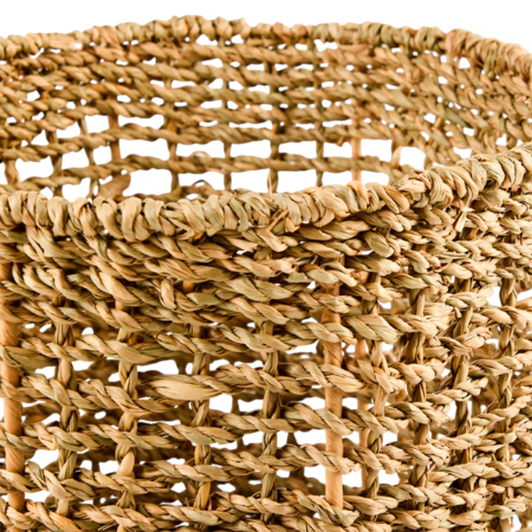 Pantalla de lámpara de fibra natural detalle