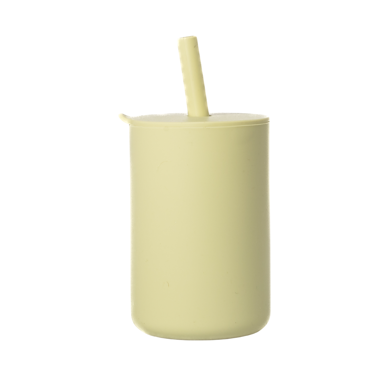 Vaso con tapa y pajita verde salvia 1