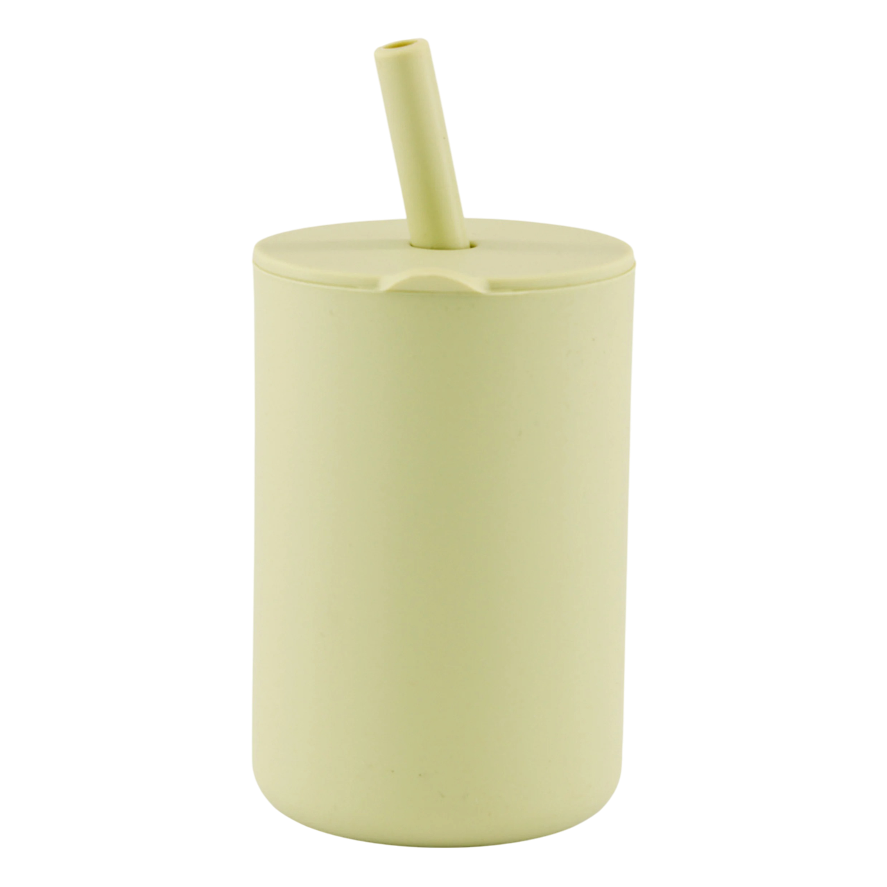 Vaso con tapa y pajita verde salvia 2