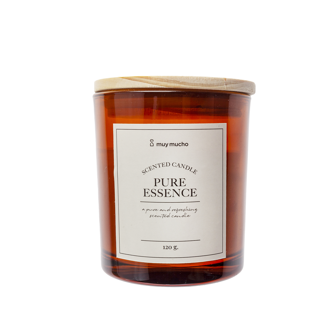 Vela con tapa de madera Pure Essence