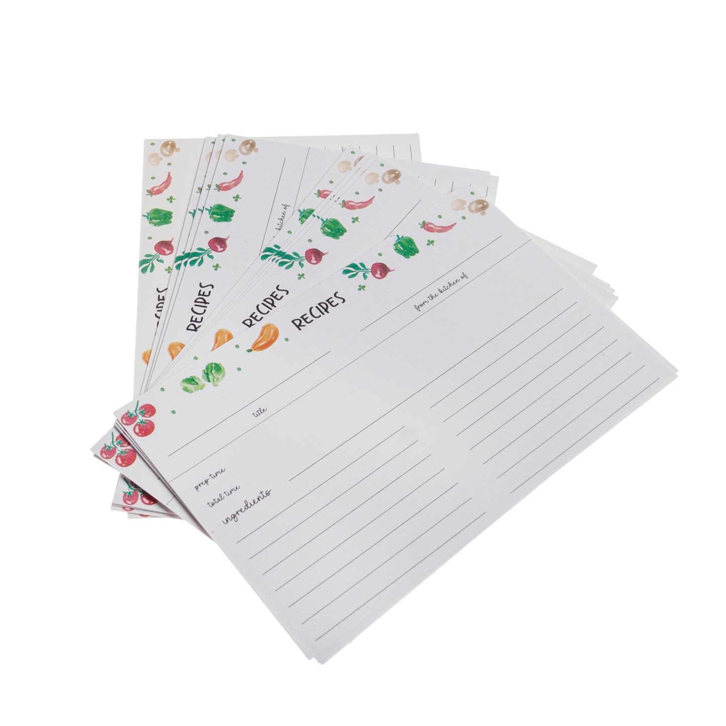 Pack 12 tarjetas para recetas