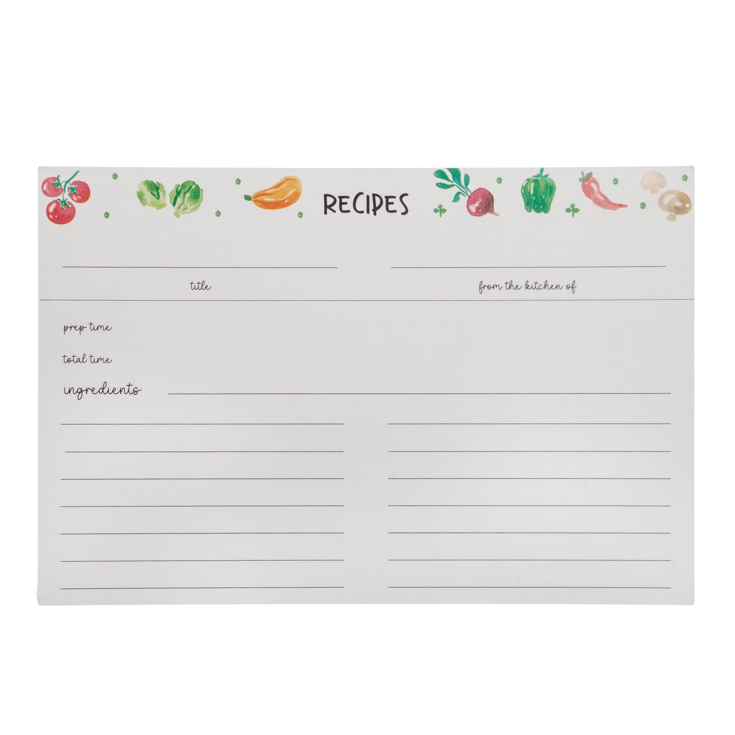 Pack 12 tarjetas para recetas