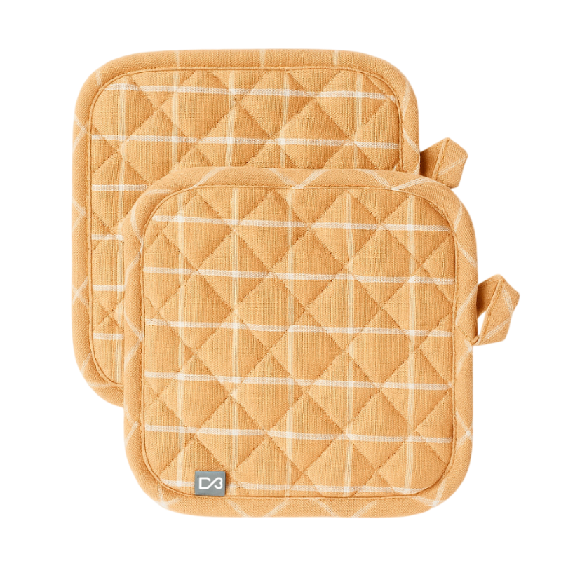 2 agarradores de cocina beige