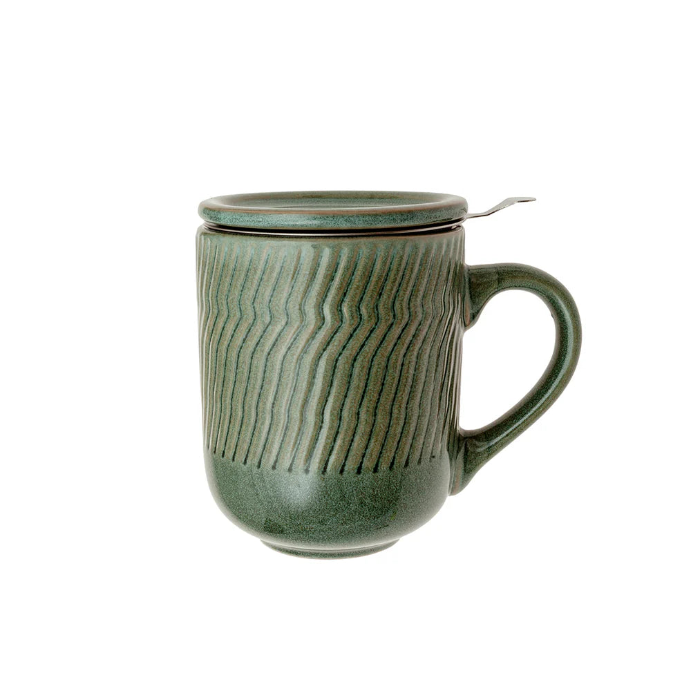 Mug infusiones gres turquesa
