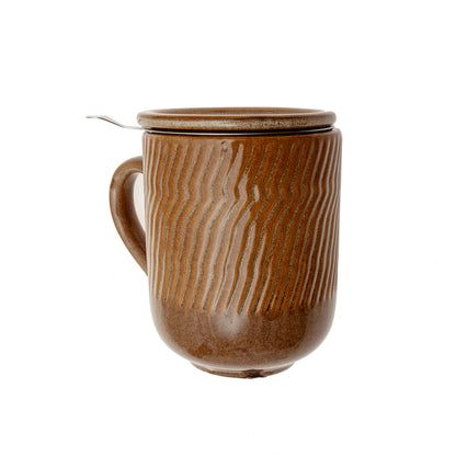 Mug infusiones gres marron