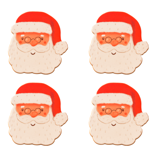4 pasavasos de Santa Claus