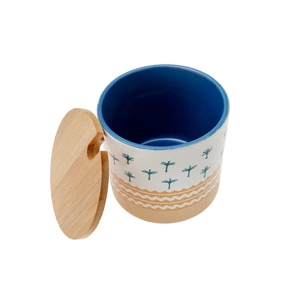 Azucarero bambu azul