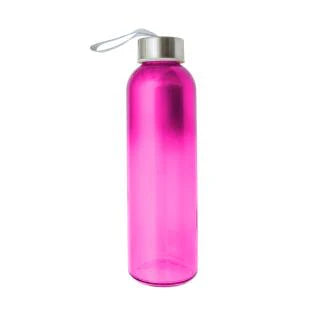 Botella Vidrio 500 Ml Rosa