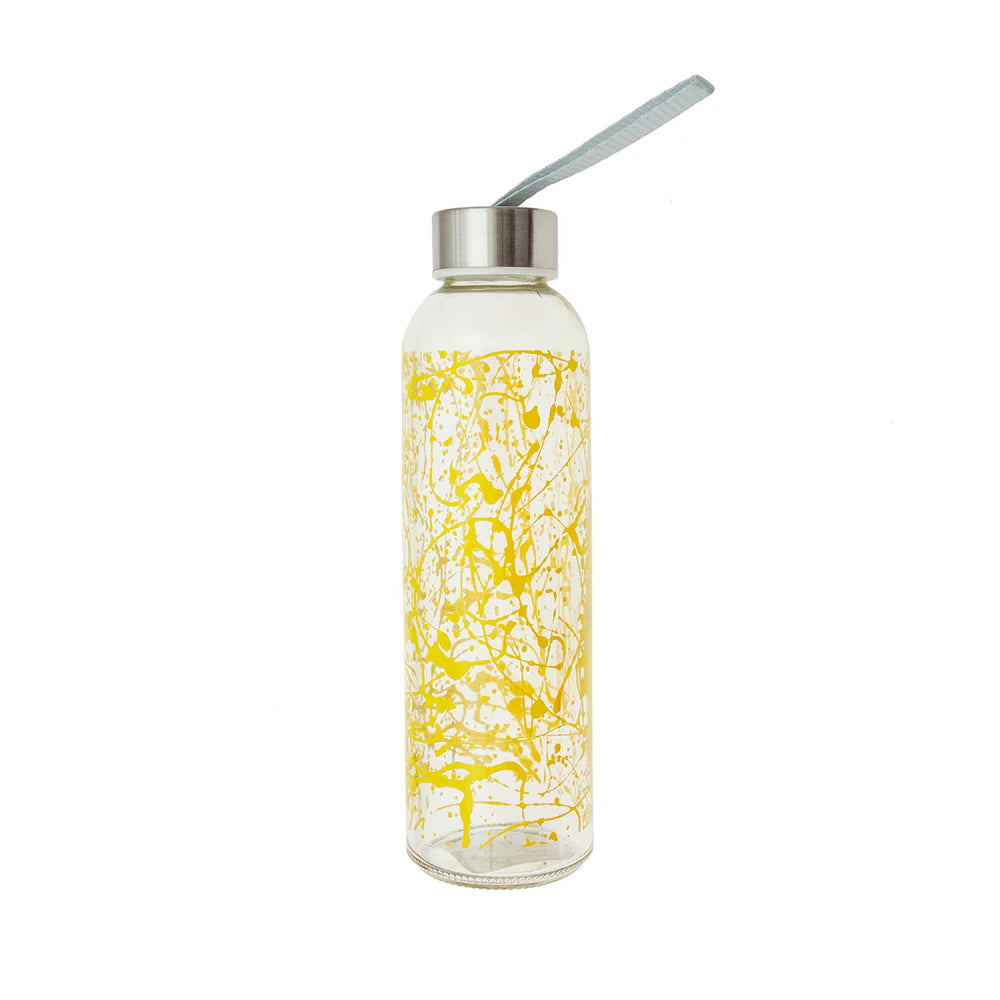 Botella vidrio 500cc tapa y lazo amarillo