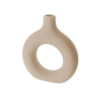 Jarron Loza Circulo Beige