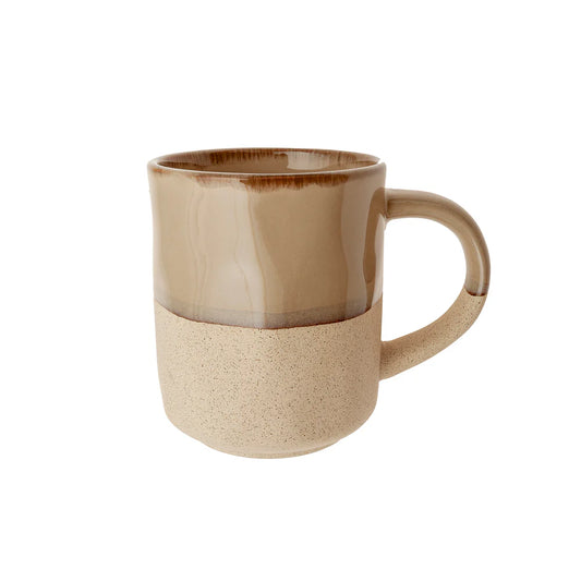 Mug gres rugoso blanco
