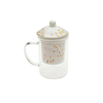 Mug infusiones cristal 12x8x14,5 300ml bloom rosa