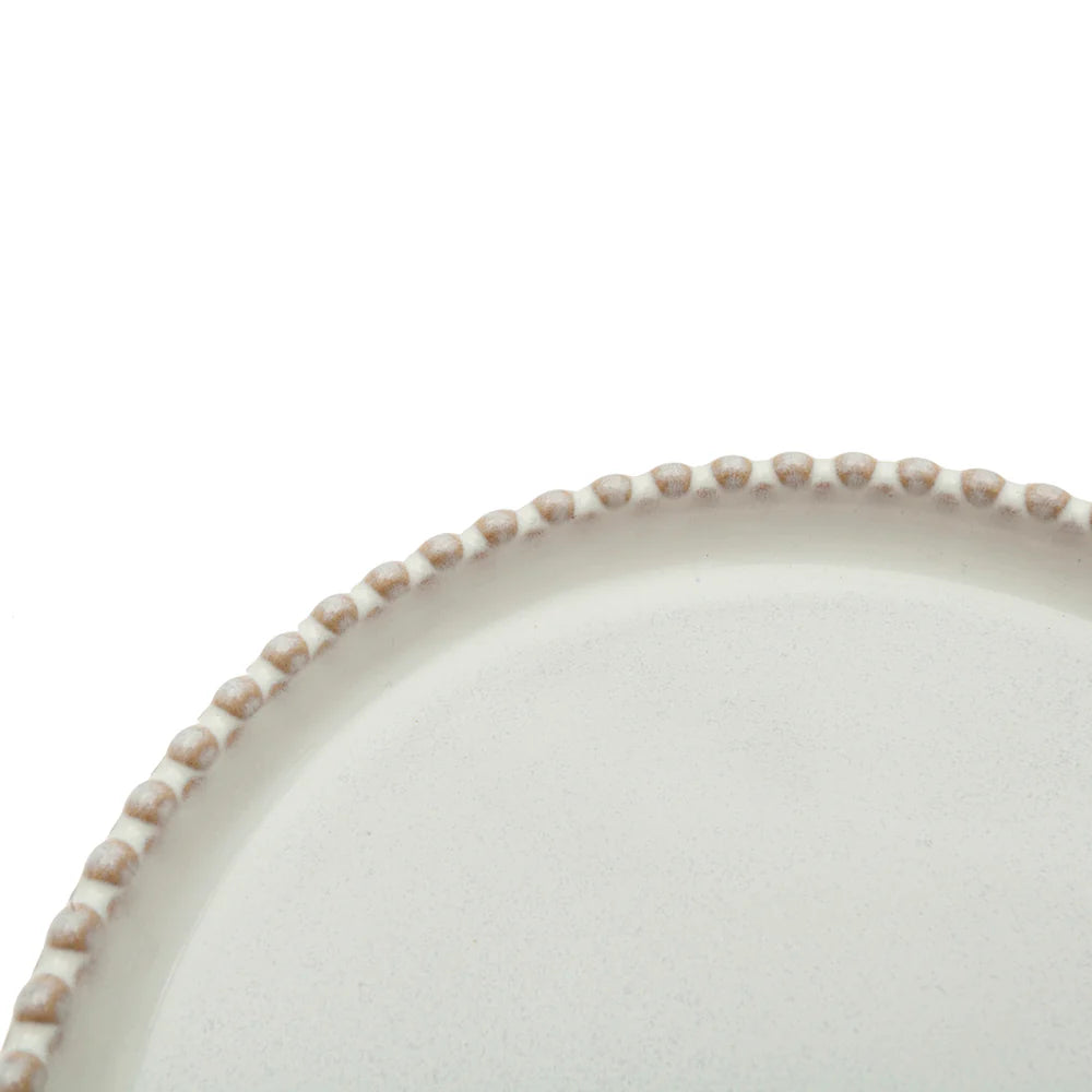 Plato gres blanco