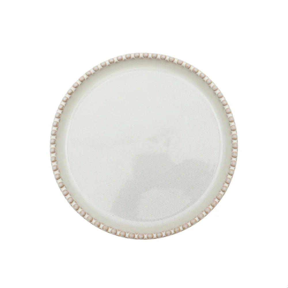 Plato gres blanco