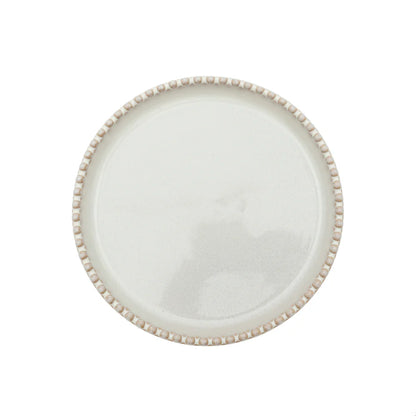 Plato gres blanco