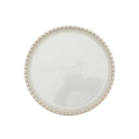 Plato gres blanco