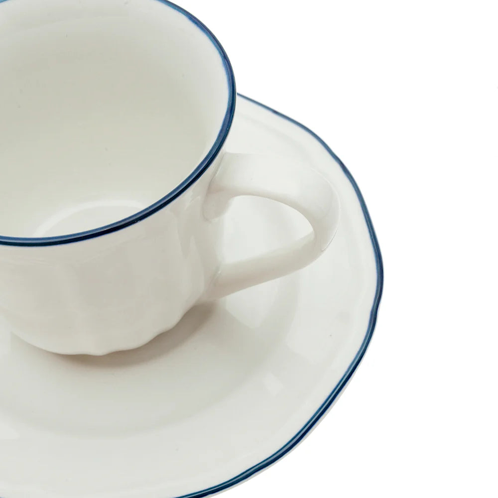 Taza set plato porcelana