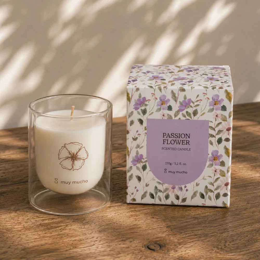 VASO VELA SOJA PASSION FLOWER 8X11 150gr