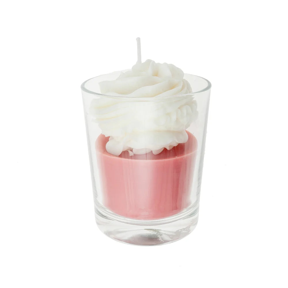 Vaso Vela Mums Cake rosa