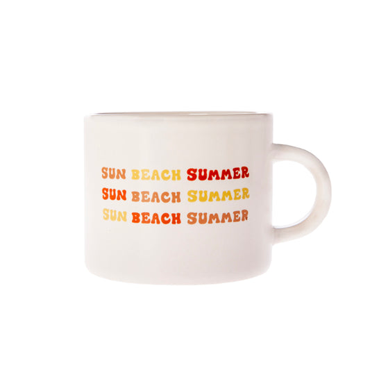 Taza loza con mensaje verano