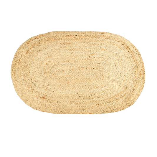 Alfombra ovalada de yute 1