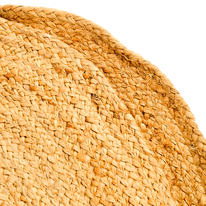 Alfombra ovalada de yute detalle