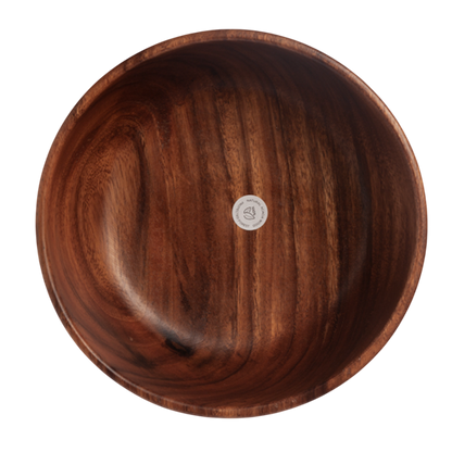 Bol redondo de madera de acacia grande 1
