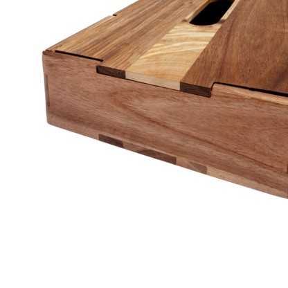 Caja de madera con tapa detalle