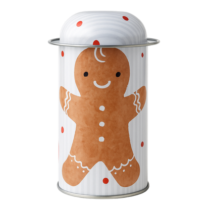 Caja de metal de Navidad Muñeco de Jengibre