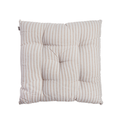 Cojín de silla con rayas beige