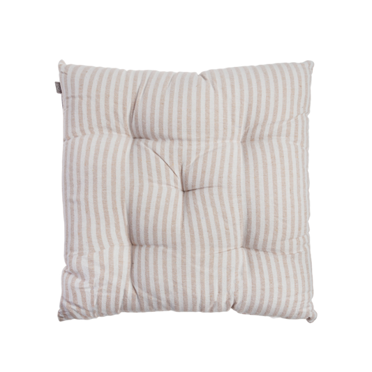 Cojín de silla con rayas beige