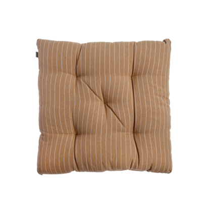 Cojín de silla con rayas marrón