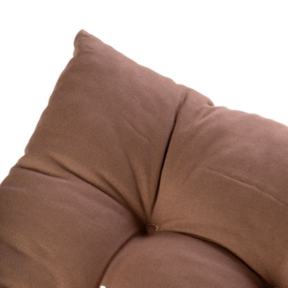 Cojín de silla marrón detalle