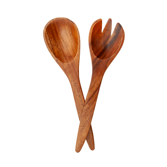 Cubiertos de madera de acacia para servir 1