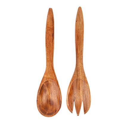Cubiertos de madera de acacia para servir 2