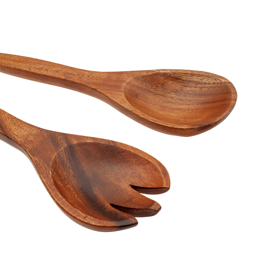 Cubiertos de madera de acacia para servir detalle